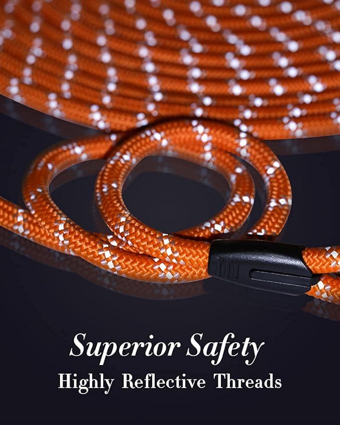 Long Dog Leash for Training 10FT/16FT/20FT/30FT/50FT/100FT, Reflective Tie Out, Heavy Duty Dog Lead for Large, Medium & Small Dogs - Outside Walking, Playing, Camping, Yard